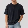 Ropa para Hombre Xintang 2026 Verano Nueva Camiseta de Manga Corta con Cuello Alto Estilo Americano para Hombre, Top Camiseta Corta Ligera