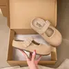 Pantuflas Transpirables con Punta de Hebilla 2026 Sandalias de Exterior Lino Suela Gruesa Nuevo Estilo Coreano Diseño de Verano
