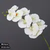 Flores Artificiais de Alta Qualidade 9 Cabeças Phalaenopsis Europeu Luxo Leve Cenário de Casamento Decoração de Sala de Estar Mesa de Jantar Adereços de Fotografia Arte Floral