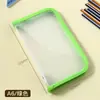 Bolsa de Almacenamiento A6 de Sarja Transparente Bolsa para Archivos con Cremallera Impermeable de PP Gran Capacidad Estudiante Papelería Portatarjetas de Identificación Mayoreo