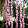 Fio de flores de hortênsia sintéticas Rattan de flores criptografado Fio de flores de orquídea Yang Pendente de parede para casamento Flores por atacado