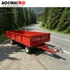 Remolque de transferencia logística con plato giratorio y barandillas, carretón de remolque para transferencia interna de fábrica, vehículo de transporte internacional de materiales