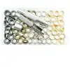 10mm4 cores 100 conjuntos ilhós de gás de 4 cores ilhós conjunto de instalação de fivelas ferramenta anel de lona fivela de lona ilhós de gás de metal