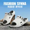 2026 Verão Sola Grossa 3D Resistente ao Desgaste Respirável Antiderrapante Masculino Masculino Sapatos de Dirigir ao Ar Livre Chinelos de Praia para Homens