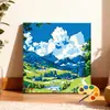 30*30 paisaje de campo pintura al óleo digital DIY pintado a mano escena callejera cafetería pintura decorativa acrílica en stock al por mayor