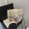 Bolsa Feminina de Design de Nicho Francês 2024 Nova Tendência Moda Bolsa Transversal Linda Bolsa Quadrada Pequena Bolsa de Ombro com Corrente Coreana