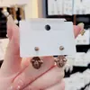 Pendientes Elegantes Retro de Circonita con Forma de Pétalo de Tres Hojas Nicho Combinan con Todo Estilo Étnico Antiguo Pendientes de Aguja de Plata Pendientes con Sentido del Diseño