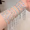 Pulsera de Lazo de Zirconia de Colores con Colgante de Gota de Agua, Moderna, Lujosa, de Gama Alta, Versátil, Elegante, Joyería de Moda al por Mayor
