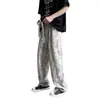 Calças de Veludo Cotelê Transfronteiriças para Homens, Estampa Total, High Street, Calças Casuais Handsome Ins, Calças Largas e Soltas da Moda, Estilo Hong Kong