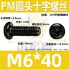 Tornillo de Acero Inoxidable 304 Pm Cabeza Redonda Ranura Phillips Negro Zincado Cabeza Plana Ranura Phillips Máquina M2M3M4M5M6