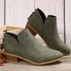 Comércio Exterior Transfronteiriço Botas Plus Size 2024 Primavera e Outono Novas Botas Femininas Europeias e Americanas com Salto Grosso e Zíper Botas Naked Botas Martins Moda