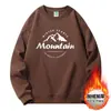 Novo suéter grosso com forro de fleece, gola redonda espessa, masculino e feminino, moderno, folgado, pulôver, top de algodão, casaco casual versátil