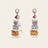 Original Auténtico Cuerda Pez Gato Peluche Jenga Nuevo Llavero Colgante de Peluche Lindo Pequeño Colgante Regalo