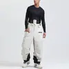 Calça de Esqui Grossa Masculina High Street para Inverno ao Ar Livre Nordeste Impermeável à Prova de Frio Calça de Ciclismo com Suspensórios