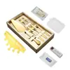 Juego de vajilla para hornear de acero inoxidable cuchillo y tenedor para pastel + logo combinación de cuchillo y tenedor para postre gorro de cumpleaños a juego toallitas