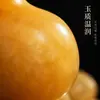 Topacio Amarillo Natural Calabaza Adorno Pollo Graso Piedra de Jade Amarillo Artesanía Decoración Entrada del Hogar Escritorio de Oficina Regalo Venta al por Mayor