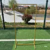 Novo painel de ferro para casamento com moldura retangular, suporte de fundo para decoração de casamento, arco de suporte com moldura quadrada geométrica, portal de flores