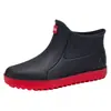Botas de Lluvia Cortas para Hombre Transfronterizas Antideslizantes Impermeables Engrosadas Resistentes al Desgaste de Goma Botas de Lluvia para Exteriores Cruce de Agua Comercio Exterior Venta al por Mayor
