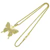 Collar con Colgante de Mariposa Tridimensional con Diamantes Completos Chaoren para Hombres y Mujeres Joyería Personalizada Accesorios de Colgante para Ropa Versátiles