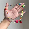 Collar de cuentas de colores pastel para la playa para mujer, lindo accesorio de estrella dopamina, cadena dulce y fresca para la clavícula Y2K para chicas a la moda