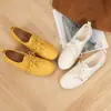 Aumento de Altura Interna de 4cm Novo Estilo Verão 2026 Sapatos de Treino Alemães, Couro Genuíno, Cadarço, Versátil, Confortável, Sapatos Baixos Simples