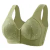 Ropa interior transpirable de madre de mediana edad y mayor con cierre frontal, hermosa espalda sin aros, para mujer, con forma, de grosor medio, realzadora y anti-flacidez.