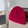 Gorro de punto 100% lana merino con volantes para mujer, sombrero de lana cálido para otoño e invierno, color Maillard, protección para orejas, gorro para el frío