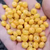 Contas espaçadoras amarelas de quartzito, botões de jade, contas de ábaco, contas soltas de jade, contas espaçadoras amarelas, contas para joias de pulseira e colar DIY