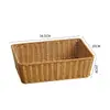 Cesta de Armazenamento para Gabinete Kens Mesa de Centro Japonesa Caixa de Diversos Rattan Sintético Trançado Cesta de Armazenamento para Entrada Casa Caixa de Armazenamento para Mesa