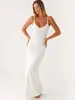 Ayj25L214-Vestido de tirantes popular estilo americano con escote en V profundo y espalda descubierta, con un tacto fluido de hada, adecuado para vacaciones y ropa de noche, vestido adelgazante