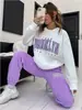 Sudadera con Estampado de Letras de Moda 2025 para Hombres y Mujeres Sudadera con Capucha Casual de Manga Larga y Cuello Redondo