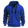 Ropa Deportiva Casual Transfronteriza para Hombre Sudadera Pulóver para Hombre con Múltiples Cremalleras en Bolsillo del Brazo Top de Moda con Capucha Stock Disponible