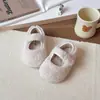 Zapatos Peludos para Niños Estilo Coreano Zapatos de Algodón Forrados de Felpa para Niñas Invierno 2025 Nuevos Zapatos de Algodón Abrigo Cálido Zapatos tipo Gorro Cómodos