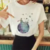 2023 nuevo comercio exterior Harajuku top estampado con patrón de deseos camiseta de manga corta para mujer Cuello redondo