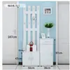 Zapatero para Puerta de Entrada con Perchero Integrado de Pie para Sala de Estar, Vestíbulo de Casa, Estantería de Almacenamiento para Puerta, Ropa y Sombreros