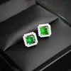 Brincos Verdes com um Toque de Luxo Leve e Sofisticado, Brincos para Transmissão ao Vivo de Comércio Exterior, Joias Atacado Exageradas, Presente para Esposa E6049