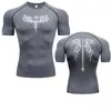 Comércio Exterior Base Camada para Corrida Treinamento na Academia Masculina Respirável Absorvente de Suor Elástica Calça Legging Camiseta Esportiva de Secagem Rápida