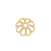 Acessórios Banhados a Ouro Tampas de Flor em Renda Vazada Contas Espaçadoras Pulseira DIY Feita à Mão Joias