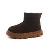 Botas de nieve para niña invierno nuevas más terciopelo cálido niño zapatos de algodón bebé niño pequeño zapatos para caminar niño pequeño botas cortas grandes de algodón