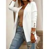 Otoño/Invierno 2024 Amazon Aliexpress Venta Caliente Traje de Solapa Color Sólido para Mujer Manga Larga Versátil Delgado Moda Chaqueta