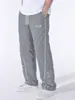 Nuevos Pantalones Bordados con Estrella de Alta Calle Europeos y Americanos Transfronterizos de Amazon para Hombre, Pantalones Deportivos Casuales Estilo Americano