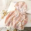 Suéter con capucha para niños, otoño e invierno, suéter de punto arcoíris para niñas, sudadera con capucha, moda coreana informal para niños