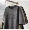 Verano Americano Retro Ins Moda Trendy Casual Suelto Manga Corta Juvenil Popular Versátil Cuello Redondo Manga Media Top