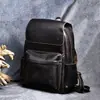 Nuevo Mochila de Viaje Portátil para Hombre de Cuero Crazy Horse Retro Mochila de Cuero Genuino Piel de Vaca Gran Capacidad Bolsa para Computadora Casual