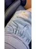 Saia Jeans Vintage Estilo Americano com Strass Plus Size para Mulheres, Shorts Saia Curto Evasê Emagrecedor de Cintura Alta para Mulheres Curvilíneas