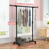 Tendedero de ropa simple de pie para dormitorio, Barra de ropa plegable para el hogar, Tendedero para balcón interior, Perchero para secar ropa, Armario