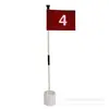 Set de banderín de golf, desmontable y portátil, unión de plástico, asta de nylon de cinco colores, banderín de campo verde