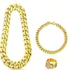 Set de Cadena de Dólar Flamboyante Punk Hip Hop Gafas Anillo Pulsera