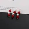 Cuatro Cuentas con Doble Agujero para Colgar, Pines Curvos en Forma de 9, Borlas Semi-Terminadas, Aretes Hechos a Mano para DIY, Colgantes de Abanico, Materiales y Accesorios