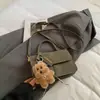 Bolso de Mano con Combinación de Colores Retro para Mujer 2025 Nueva Moda Simple Versátil Bolso Cuadrado Pequeño Bolso de Hombro Único de Gama Alta Bolso Cruzado